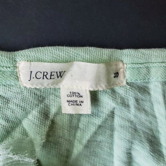 🌼J.crew Green Soft Shirt 100% cotton - Picture 2 of 8